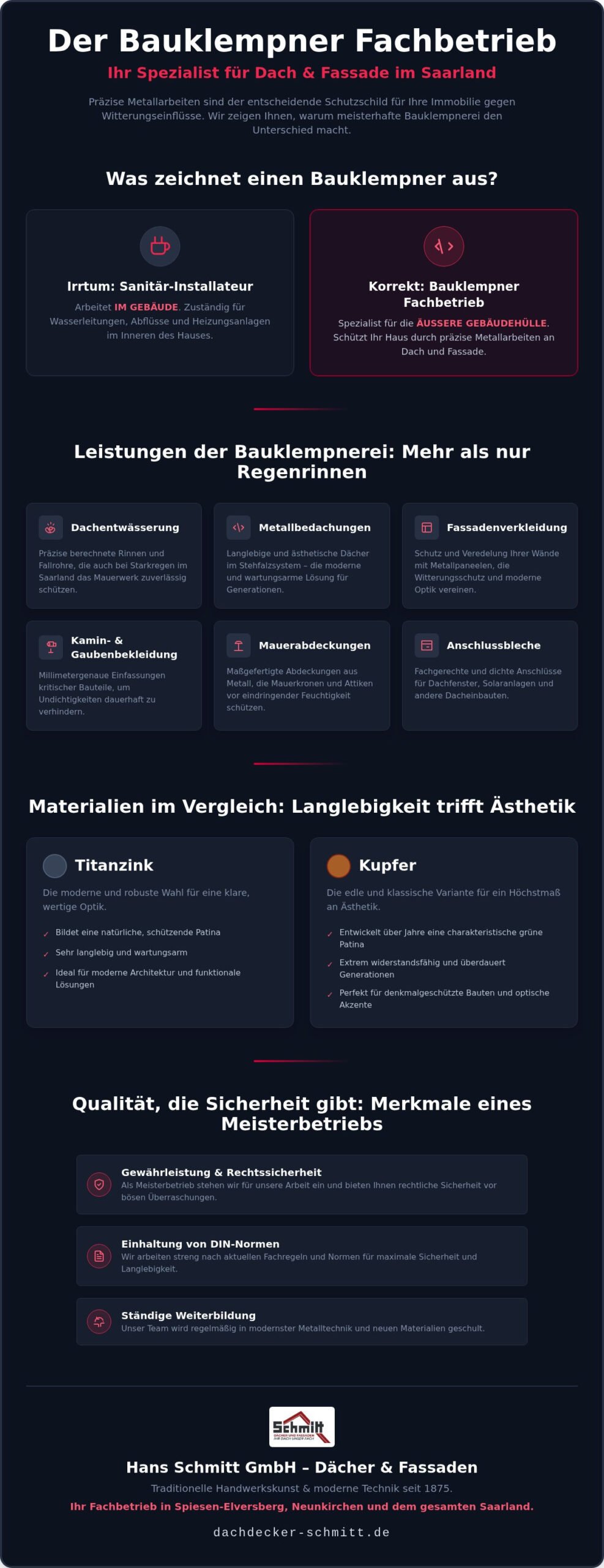 Bauklempner Fachbetrieb: Ihr Experte für Metalldach & Dachentwässerung 2026