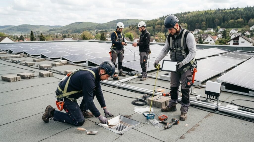 Photovoltaik Flachdach Montage: Planung, Befestigung und Mieterstrom 2026
